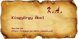 Kisgyörgy Ábel névjegykártya